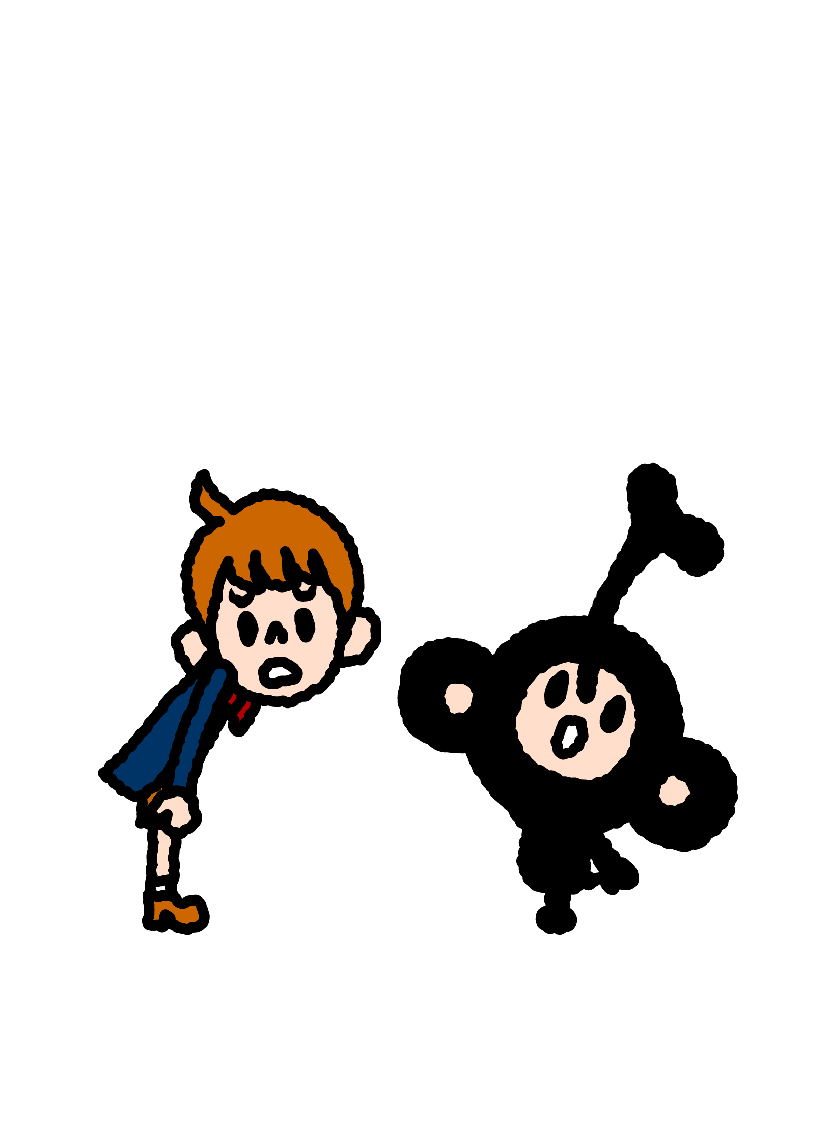 TAROUT and Paul standing face to face and talking.